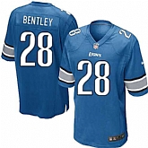Nike Men & Women & Youth Lions #28 Bentley Blue Team Color Game Jersey,baseball caps,new era cap wholesale,wholesale hats